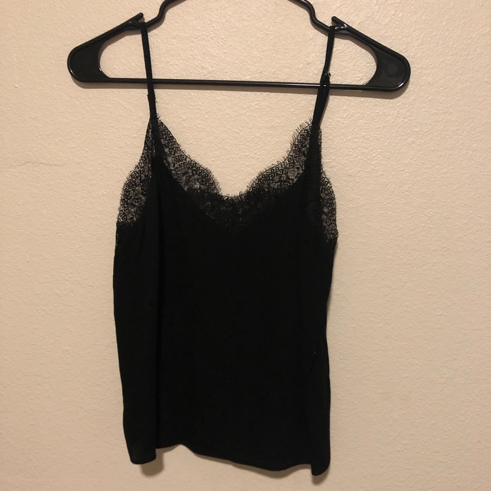 Black lace cami top
